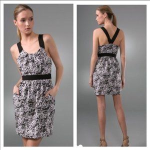 Theory Black Pink Silk Sleeveless Dress with Pockets - Women's 6